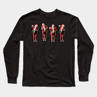 Funny Trump Dance Santa Claus Christmas Xmas Pajamas Holiday Long Sleeve T-Shirt